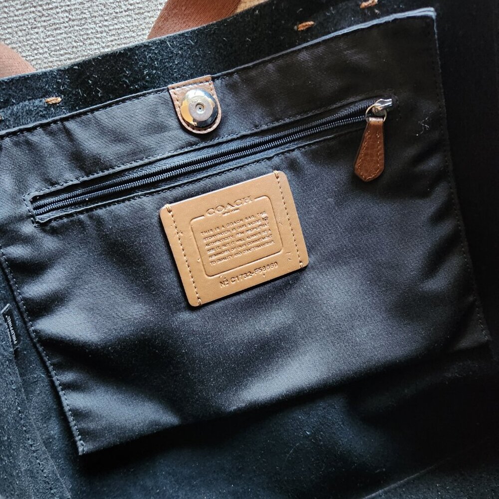 Classic! COACH pebble leather lightweight Derby tote bag F58660 - Picture 9 of 10